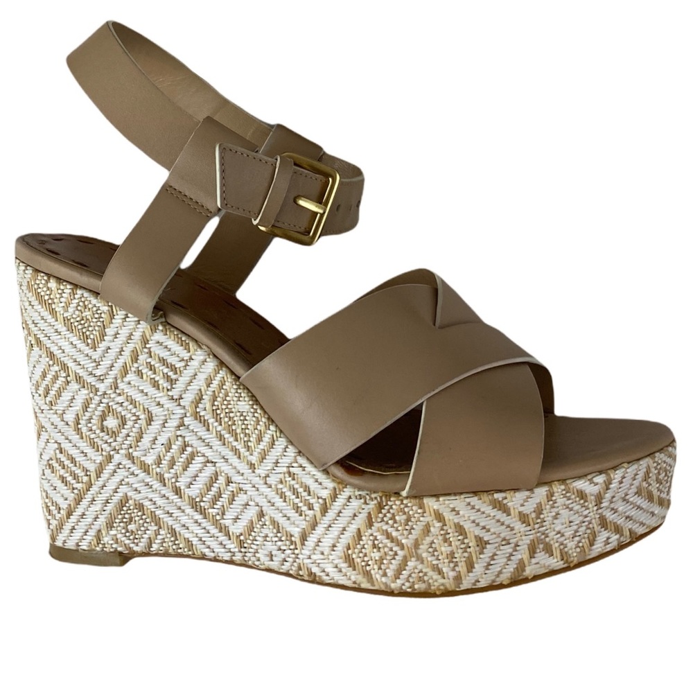 TAHARI Stevie Leather Wedge Sandal